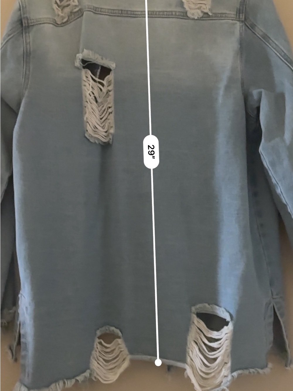 Daisy Light Blue Denim Jacket with Yellow Label - Picture 4 of 6
